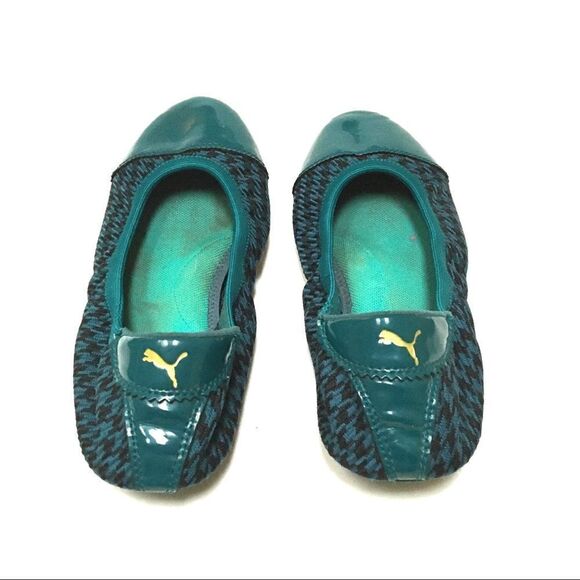 Puma Sport Lifestyle teal & black foldable flats 7 - Picture 6 of 8
